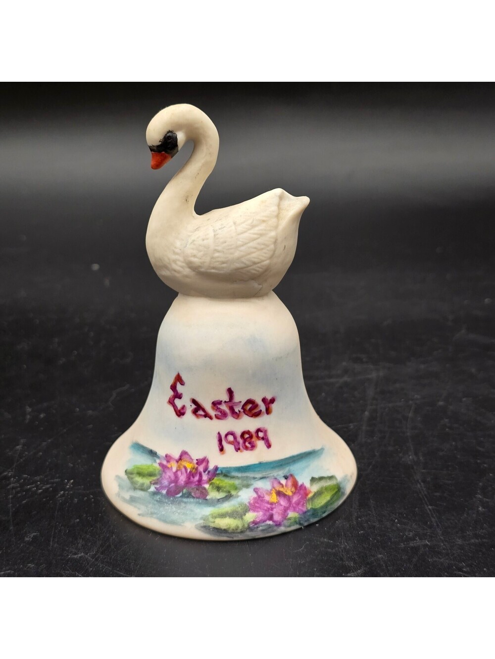 Vintage 1989 Easter Swan Bell Hand Painted Signed Ross Limited Edition 59/2000